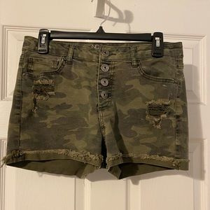 Camo Jean Shorts